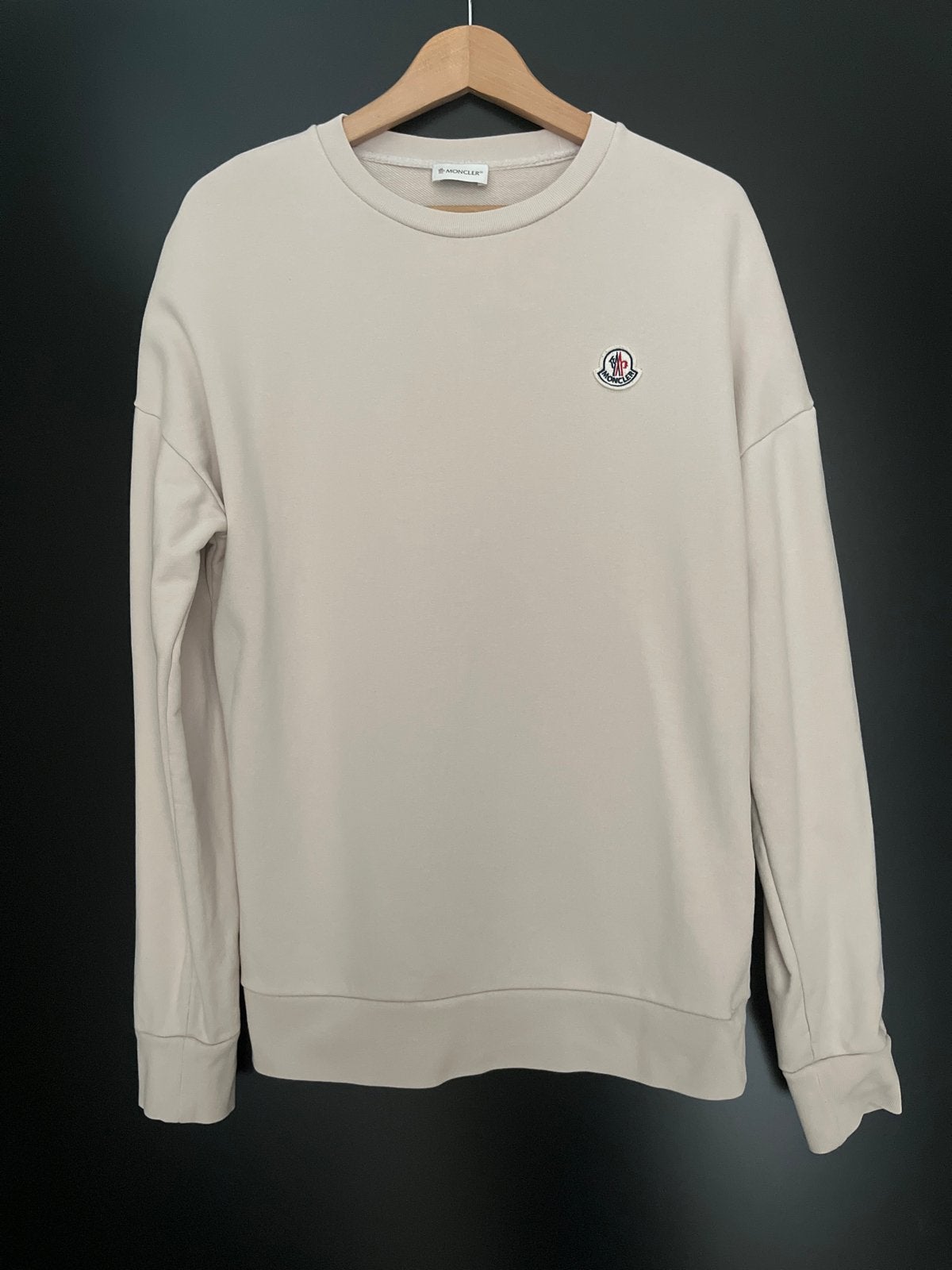 Moncler Beige Trui Maat L - Zo goed als nieuw, Ophalen of Verzenden, Zo goed als nieuw, Maat 52/54 (L), Beige