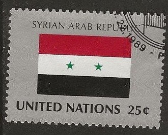 Verenigde Naties 25, vlag Syrie, Verzenden, Gestempeld, Noord-Amerika