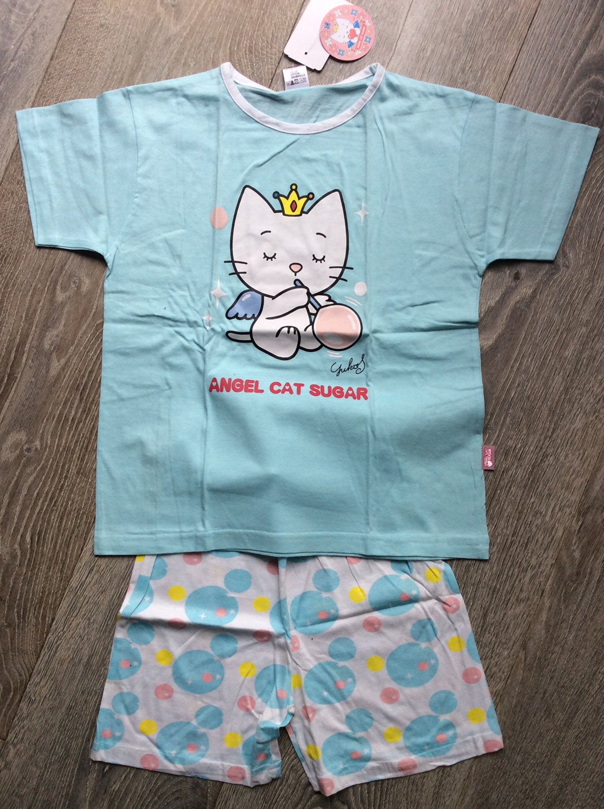 Angel cat pyjama mt 128/134 NIEUW, Ophalen of Verzenden, Nieuw, Meisje, Nacht- of Onderkleding
