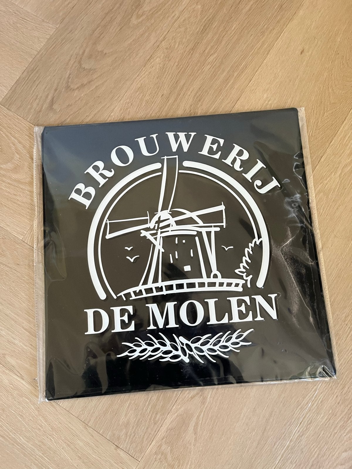 Metalen wandbord Brouwerij De Molen 30x30 cm, Metaal, Vintage, Nieuw, Ophalen of Verzenden