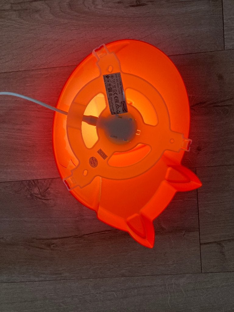Vintage IKEA Upplyst wandlamp vos, Kunststof, Gebruikt, Rood, Bedlamp