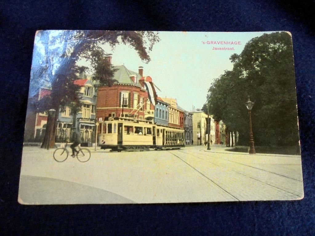 Den Haag. Javastraat hoek Zeestraat. HTM Tram lijn 8, Verzenden, Voor 1920, Gelopen, Zuid-Holland