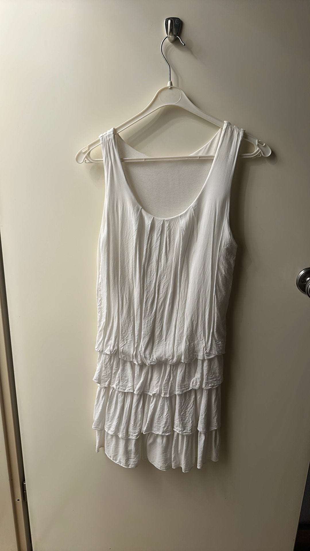 Schattig nieuw wit sjiek katoenen jurkje., Kleding | Dames, Jurken, Wit, Ophalen of Verzenden, Zo goed als nieuw, Maat 36 (S)