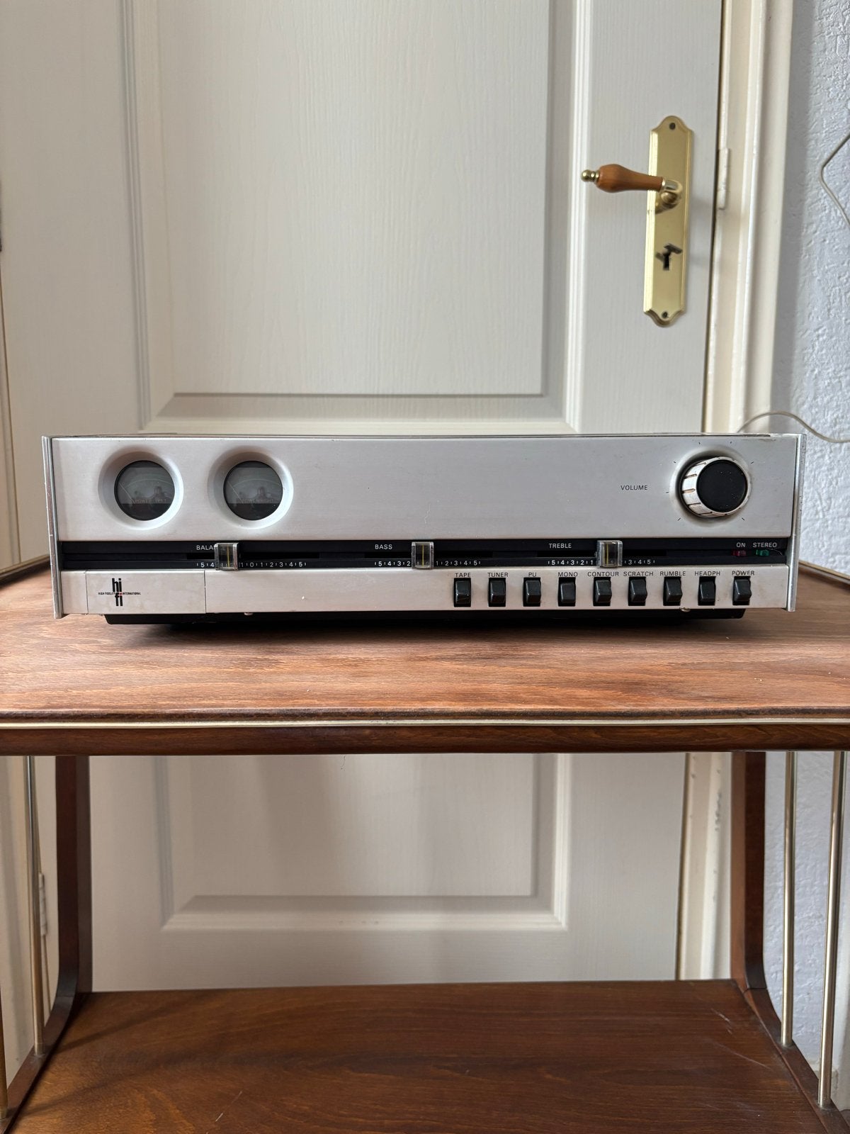 Vintage Philips 22RH520 Versterker “vissenoog”, Gebruikt, Ophalen, Overige merken, Minder dan 60 watt