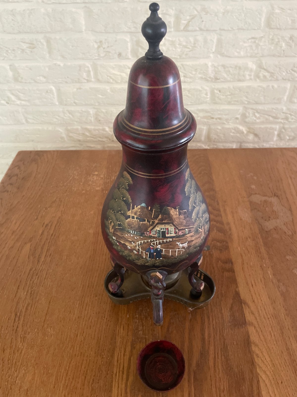 Samovar met Landschapsschildering, Ophalen of Verzenden