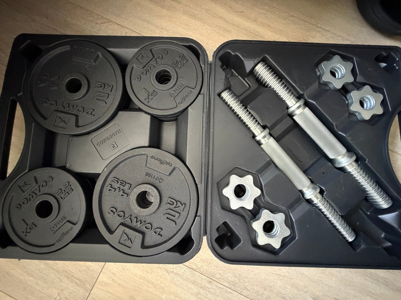 Domyos Halterset 20 kg - Zo goed als nieuw, Ophalen, Zo goed als nieuw, Armen, Halterset