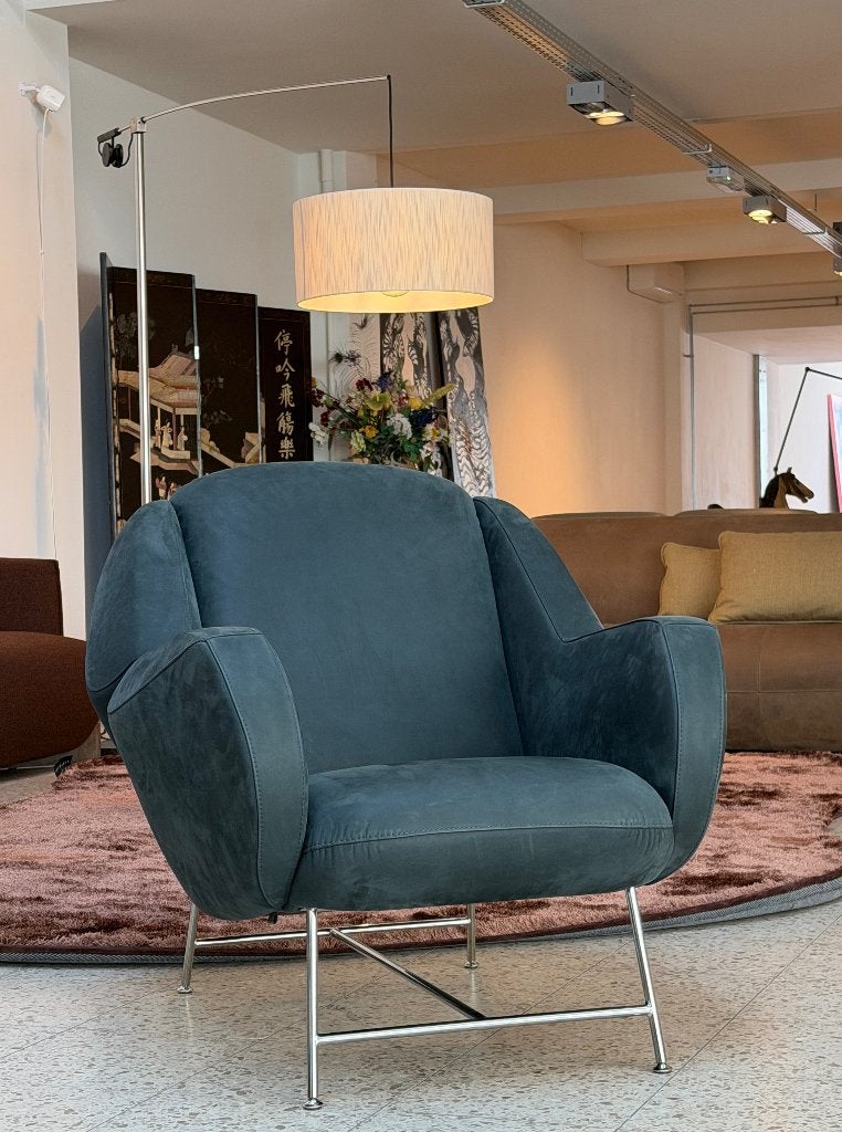 SALE Leolux Anton fauteuil leder, Ophalen, Nieuw, 75 tot 100 cm, Leer