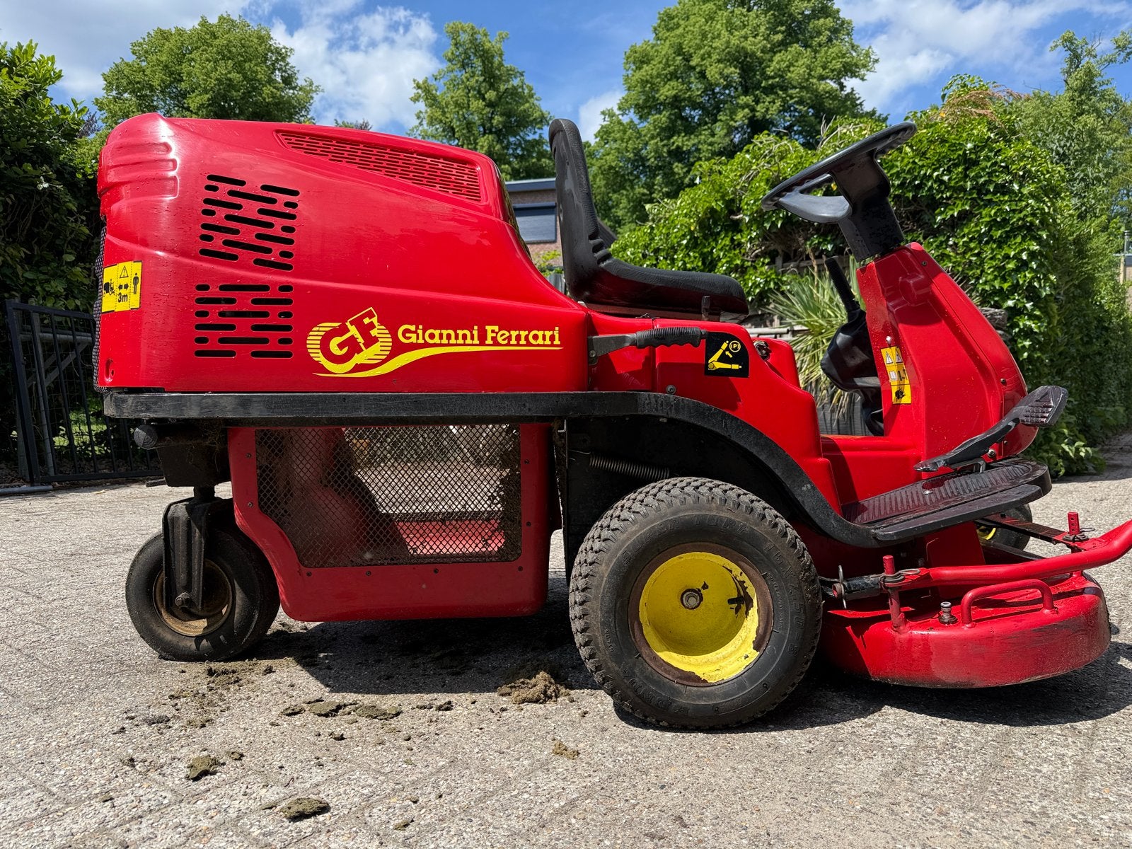 Gianni Ferrari TG155 Zitmaaier Grasmaaier, Cirkelmaaier, Gebruikt, Ophalen of Verzenden, Opvangbak