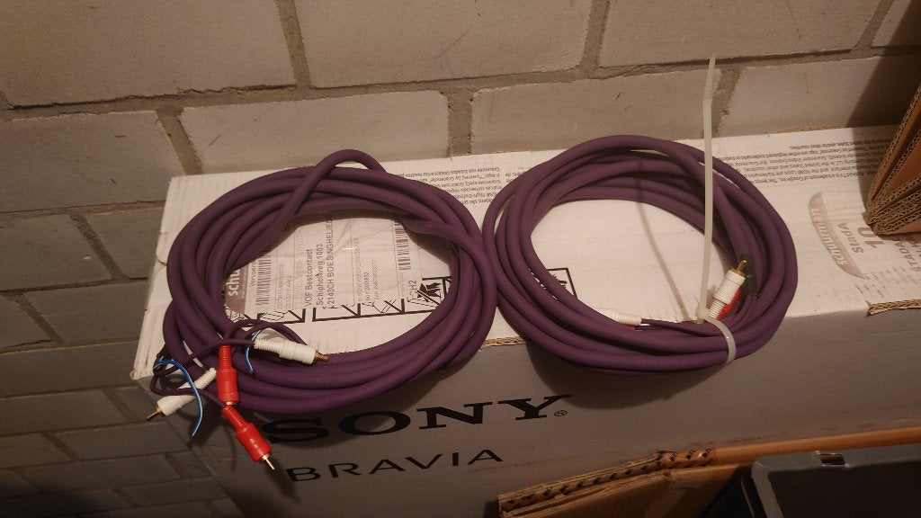 RCA / cinch / tulp 5 meter, Ophalen of Verzenden, Gebruikt, 2 tot 5 meter, Interlink-kabel