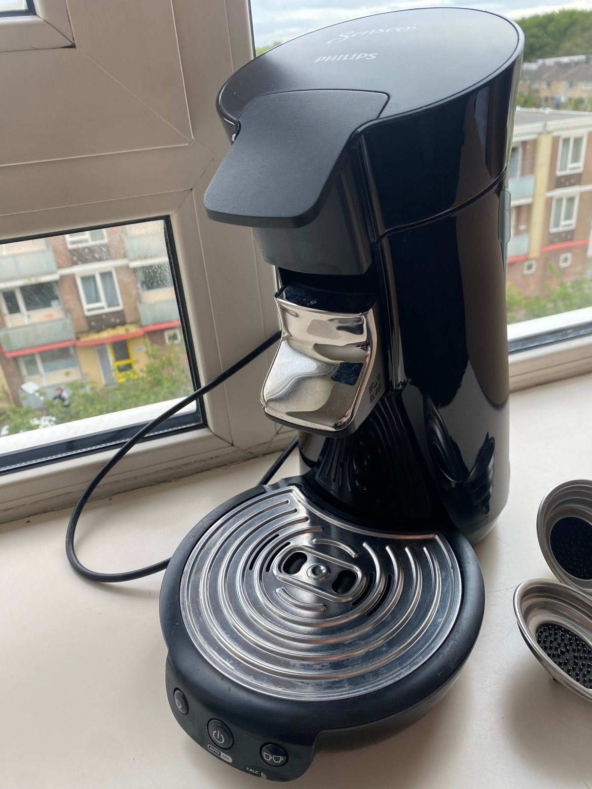 Senseo Philips koffiezetapparaat met 2 padhouders, Ophalen, Koffiepads en cups, Gebruikt, Koffiemachine