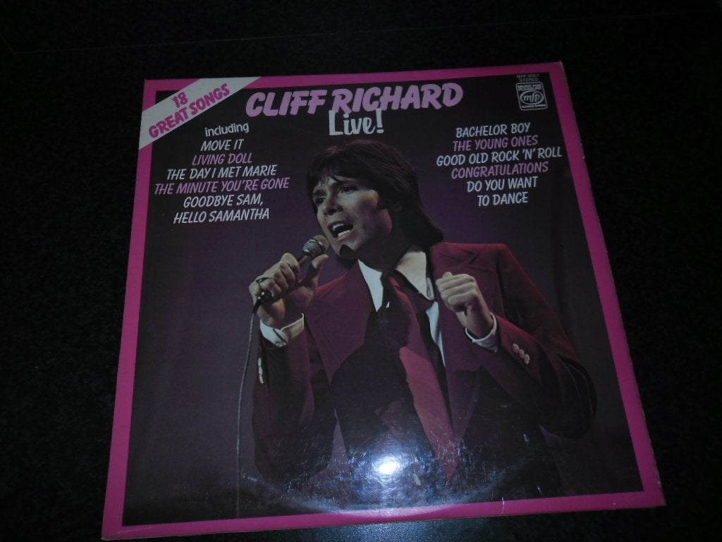CLIFF RICHARD - live, LP, Rock, Ophalen of Verzenden, Zo goed als nieuw