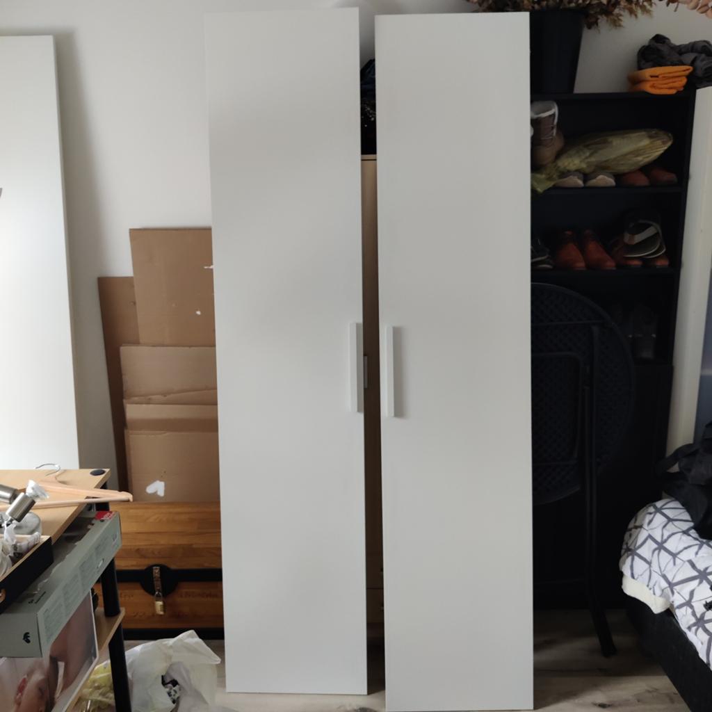 2x 2 mat witte deuren voor pax kast 50  236 cm, Ophalen, Minder dan 50 cm, 200 cm of meer, Nieuw