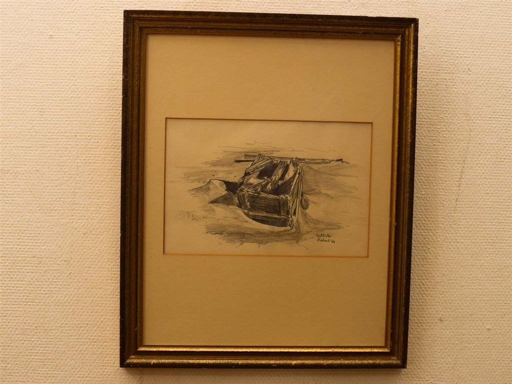 Ingelijste prent/tekening 51971, Ophalen of Verzenden, Voor 1940, Gebruikt, Overige onderwerpen