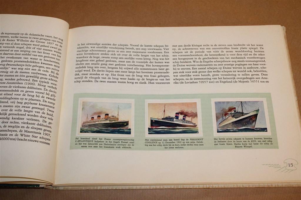 Oceaanreuzen — Compleet Plaatjesalbum [1953], Ophalen of Verzenden, Gelezen