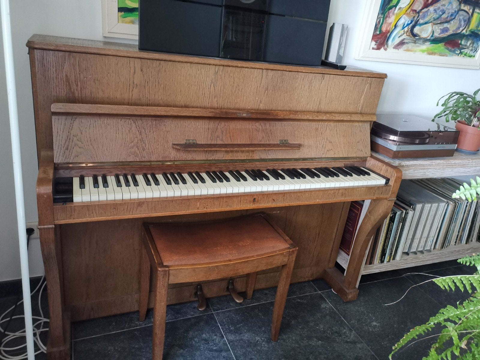 gratis op te halen Petrof Piano, Muziek en Instrumenten, Piano's, Gebruikt, Piano, Bruin, Ophalen