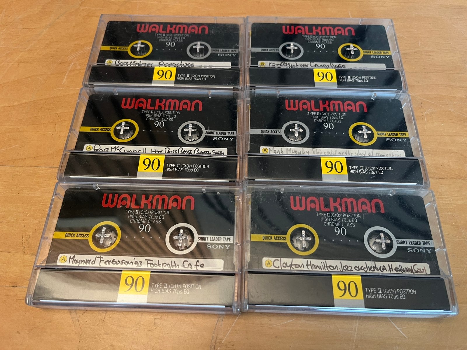 6 x zeldzame sony Walkman 90 bandjes., Cd's en Dvd's, Cassettebandjes, Ophalen of Verzenden, Zo goed als nieuw, Overige genres