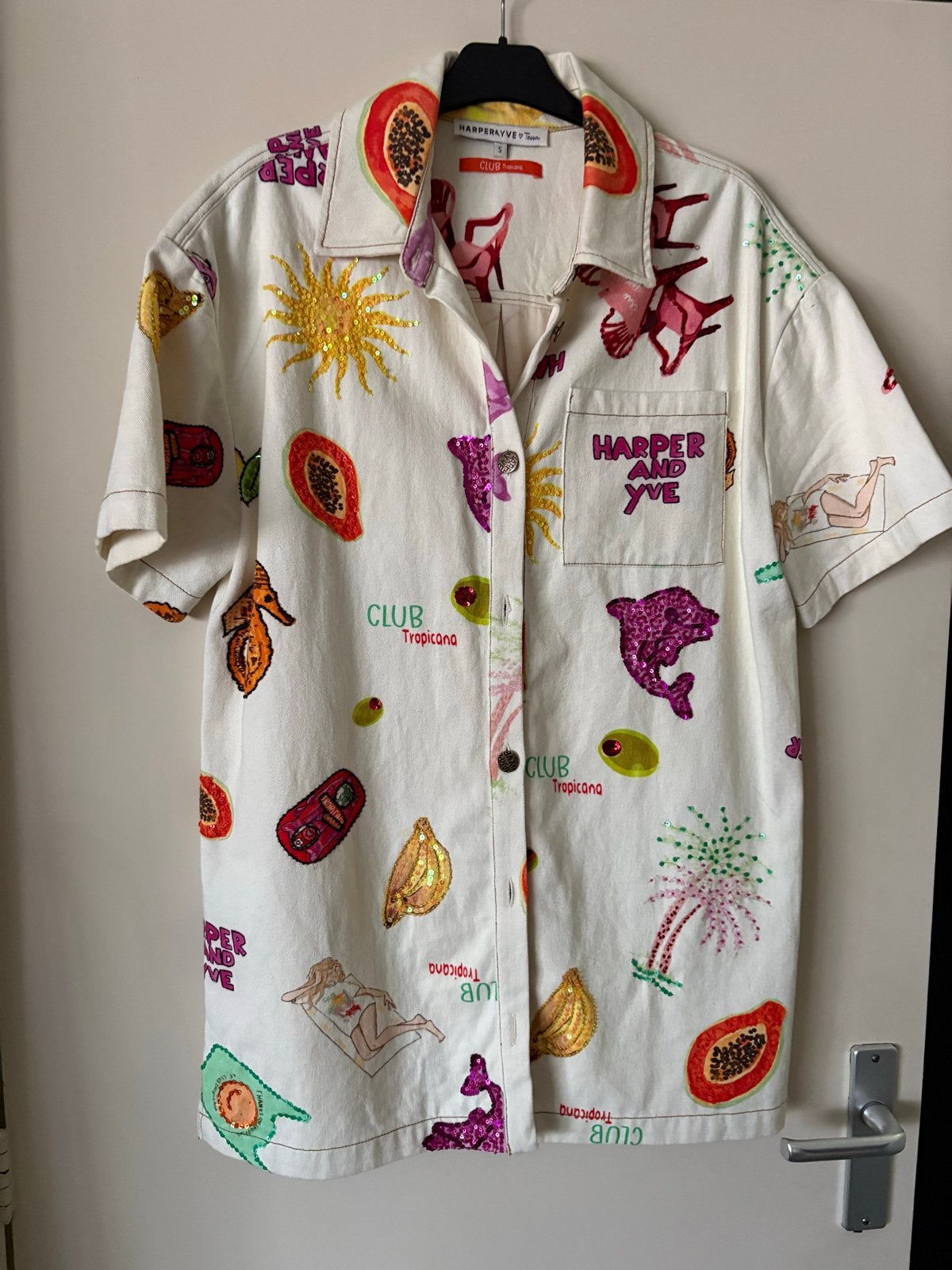 Harper & Yve Club Tropicana Blouse/Jurk Maat S, Verzenden, Zo goed als nieuw, Maat 36 (S), Meerkleurig