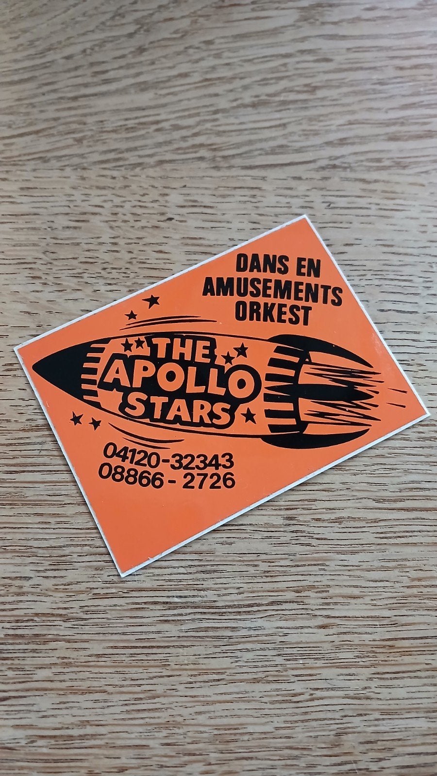 Sticker amusementsorkest The Apollo Stars , OSS SCHAIJK, Ophalen of Verzenden, Zo goed als nieuw