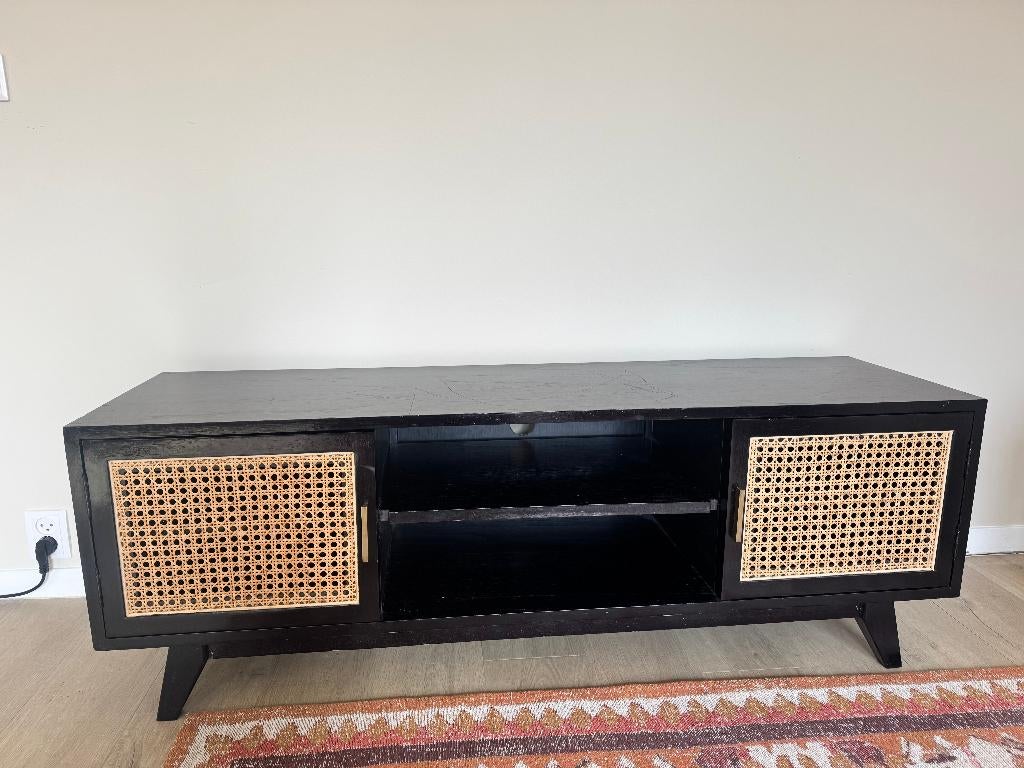 Prachtig Webbing TV meubel, Ophalen, 100 tot 150 cm, Zo goed als nieuw, Minder dan 100 cm