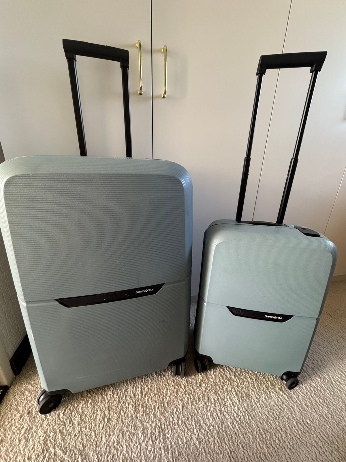 Samsonite Magnum Eco spinner, Ophalen, Hard kunststof, 45 tot 55 cm, Zo goed als nieuw