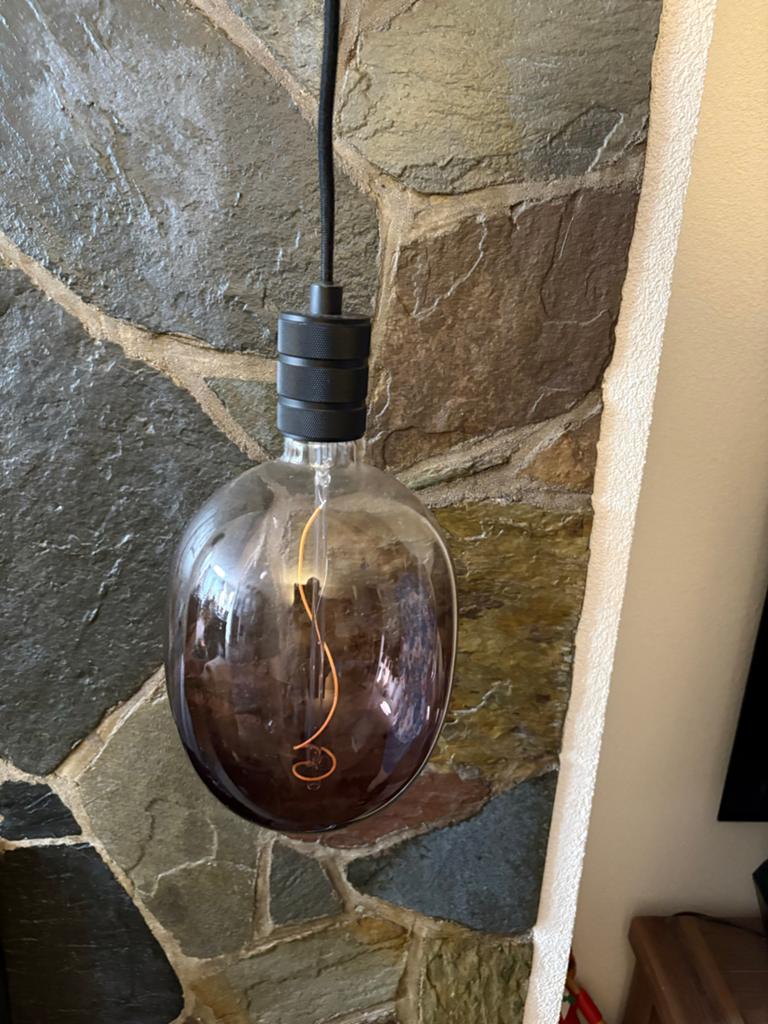 Calex XXL Edison Gloeilamp - Amber Glas, Huis en Inrichting, Lampen | Hanglampen, Ophalen, Zo goed als nieuw, Glas, 50 tot 75 cm