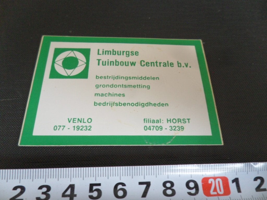 sticker venlo horst limburgse tuinbouw centrale bv, Ophalen, Zo goed als nieuw