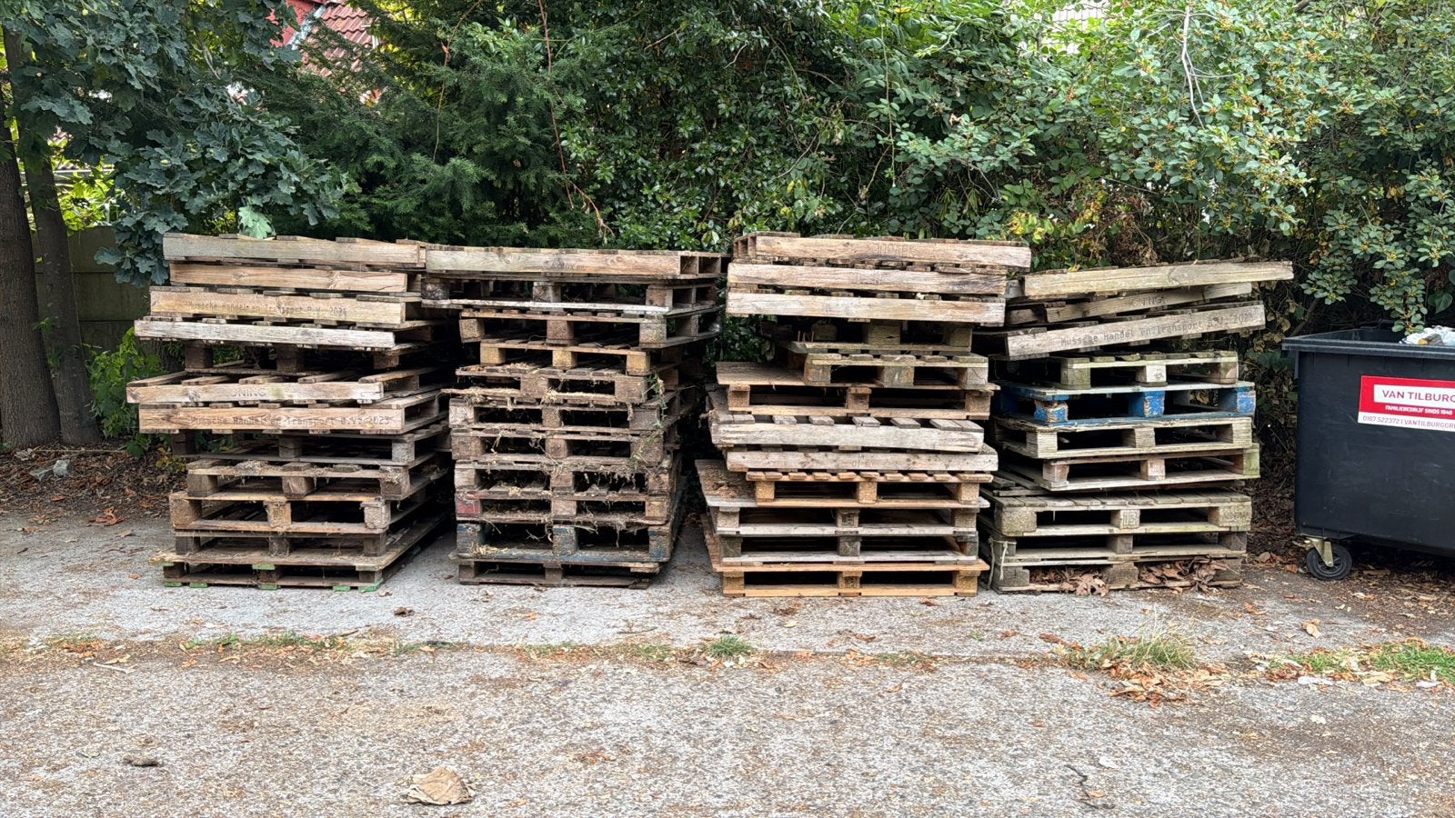 Gratis pallets af te halen, Ophalen, Gebruikt