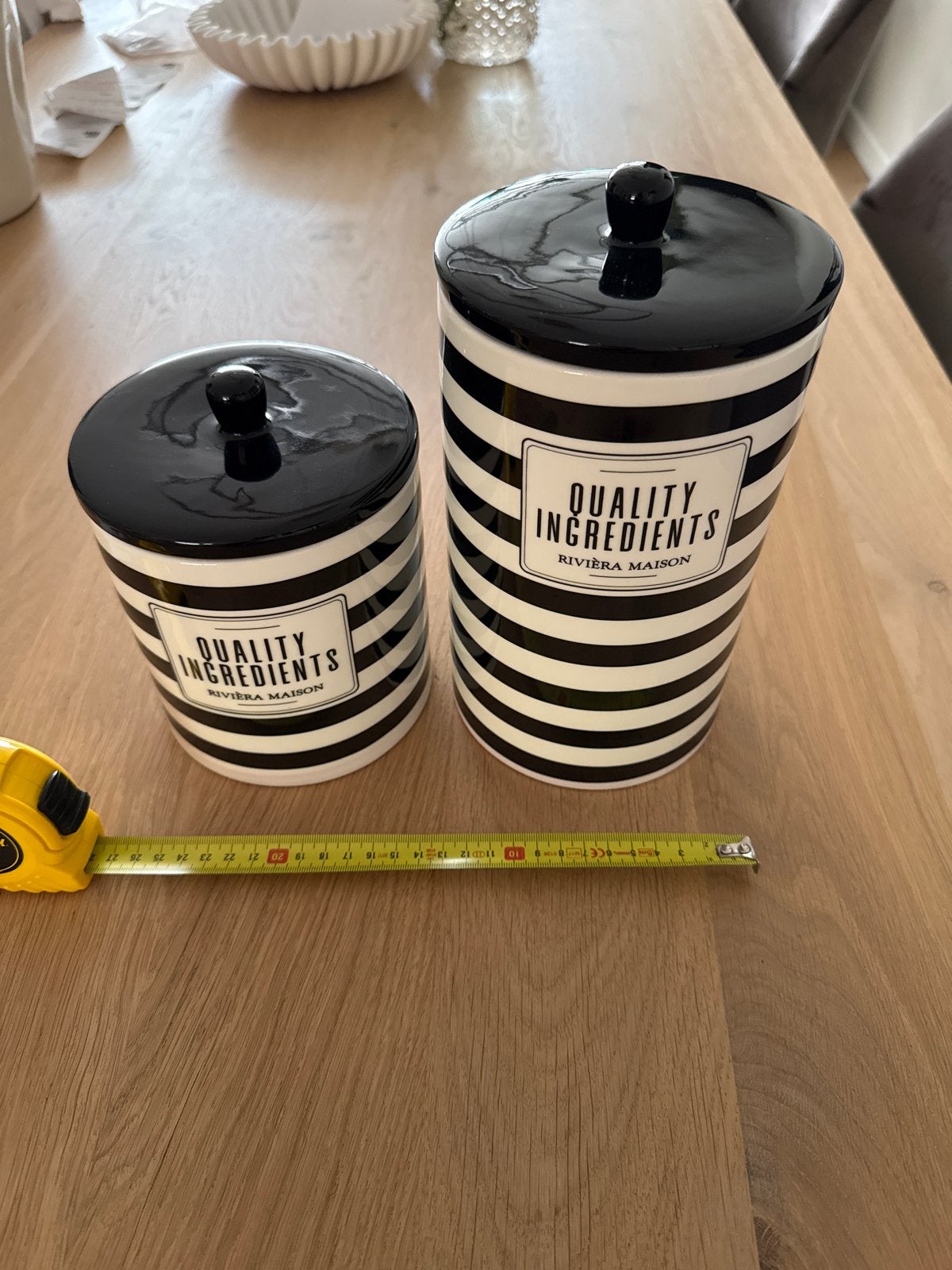Riviera Maison Voorraadpotten - Set van 2 - ongebruikt, Ophalen, Zo goed als nieuw, Steen/keramiek, Riviera Maison