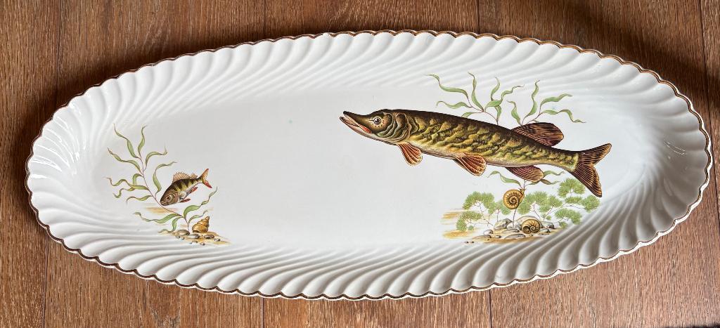 Vis (serveer) schaal Lunneville, Antiek en Kunst, Verzenden