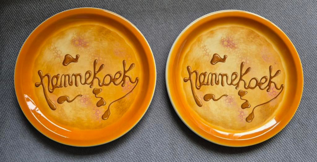 2 pannekoek bord, Ophalen, Zo goed als nieuw, Aardewerk, Bord(en)
