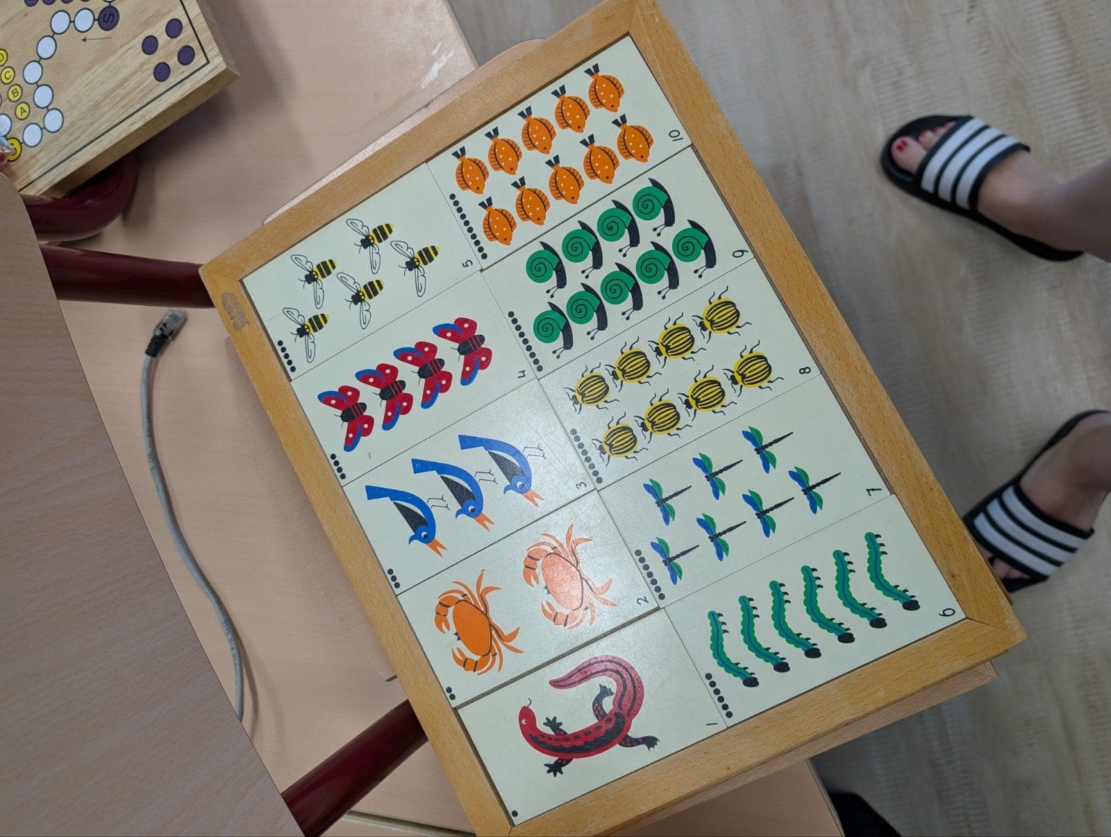 Houten Telbord met Dieren en Cijfers - Educatief Speelgoed, Ophalen of Verzenden, Gebruikt, Rekenen