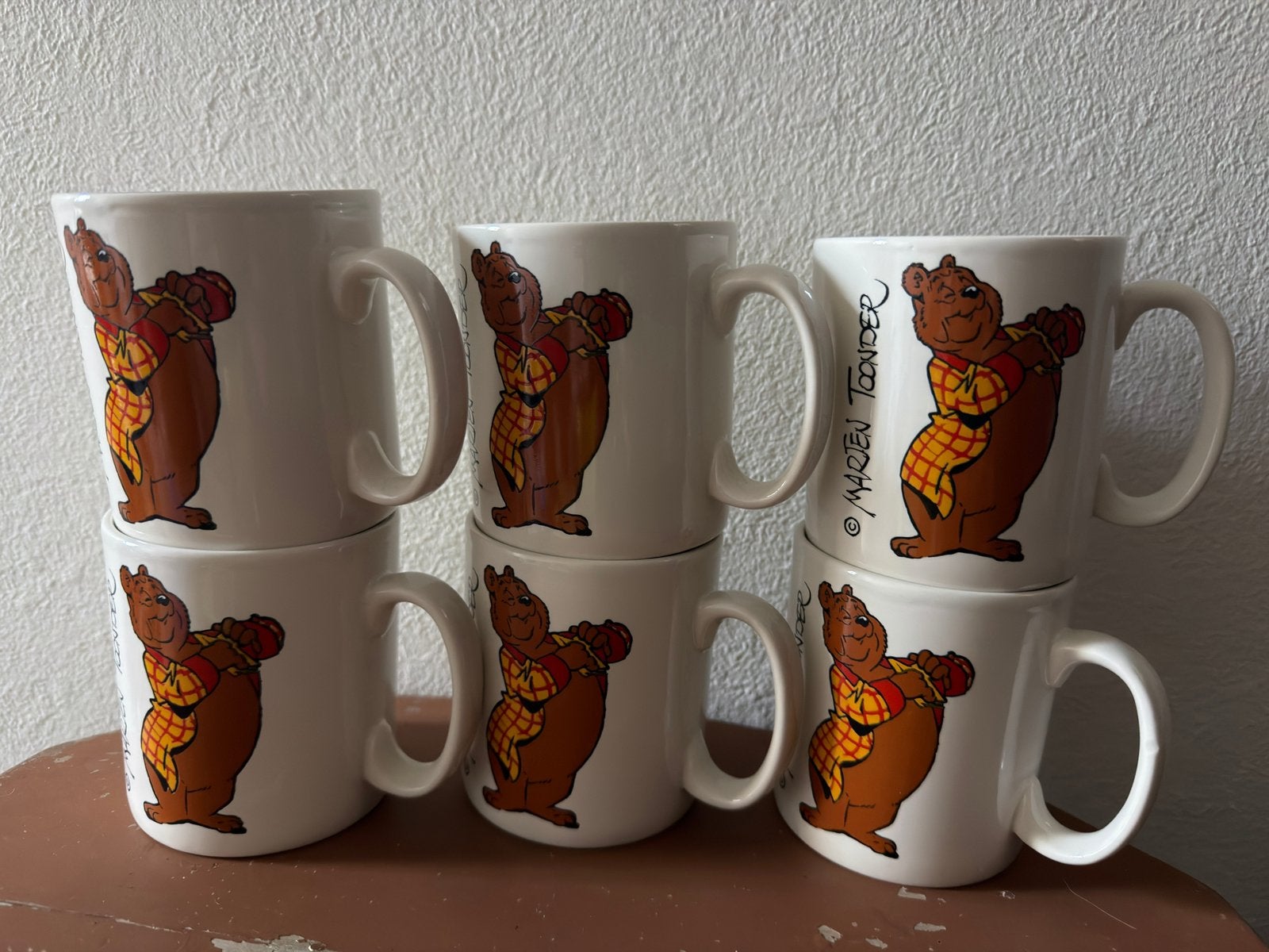 6 vintage mokken van Olivier B. Bommel van Marten Toonder., Ophalen, Olivier B, Bommel en Tom Poes, Nieuw, Gebruiksvoorwerp