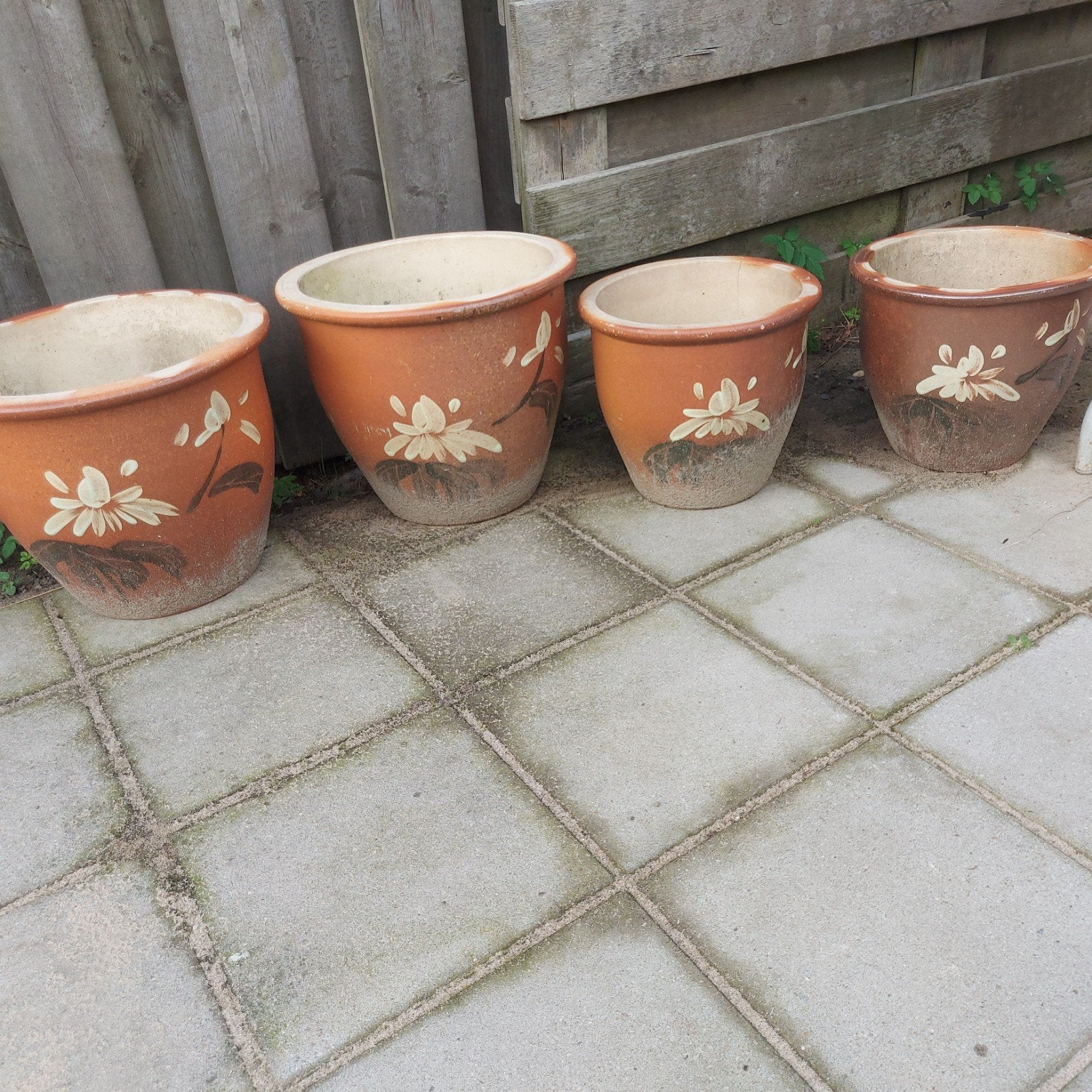 leuke bloempotten, Ophalen, Rond, Aardewerk, Minder dan 40 cm