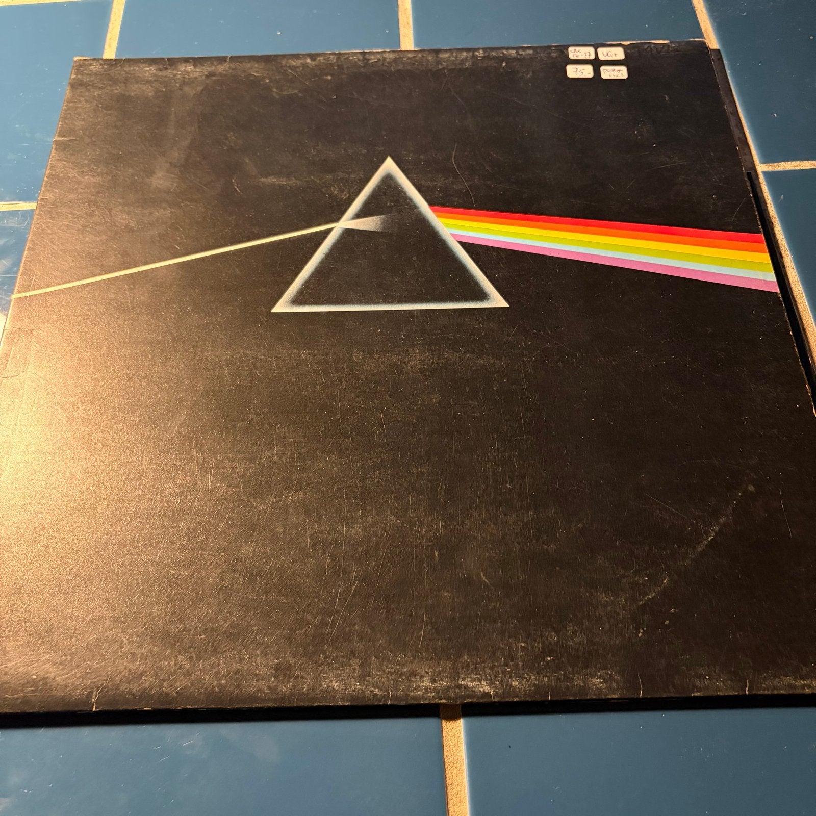 Pink Floyd - The Dark Side of the Moon LP (UK re '77), LP, Progressive Rock, Inclusief poster, Ophalen of Verzenden
