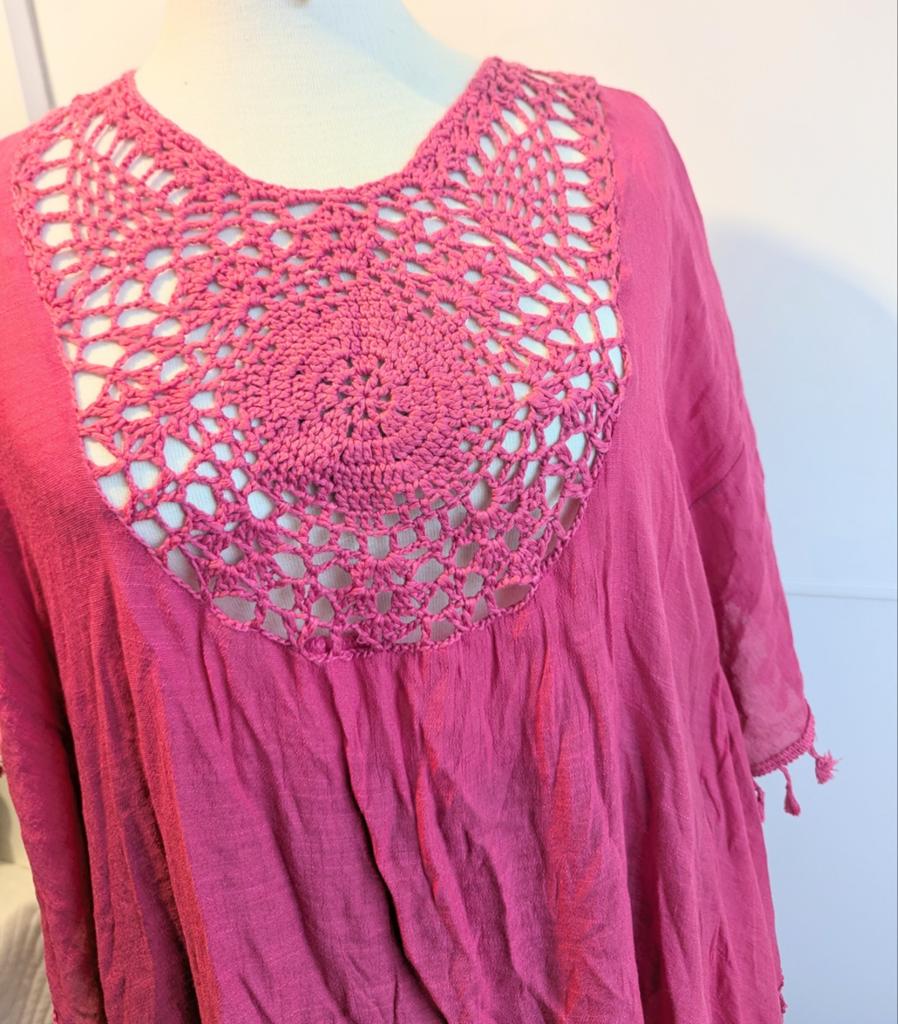Ibiza jurk tuniek valt ruim als xxl, Kleding | Dames, Grote Maten, Ophalen of Verzenden, Nieuw, Roze, Jurk