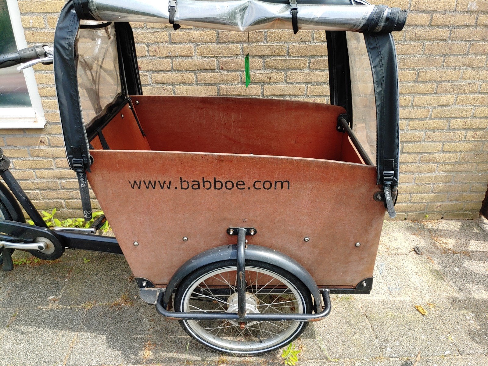 Babboe Big bakfiets met huif, Fietsen en Brommers, Fietsen | Bakfietsen, Ophalen of Verzenden, Gebruikt, 4 kinderen of meer, Huif