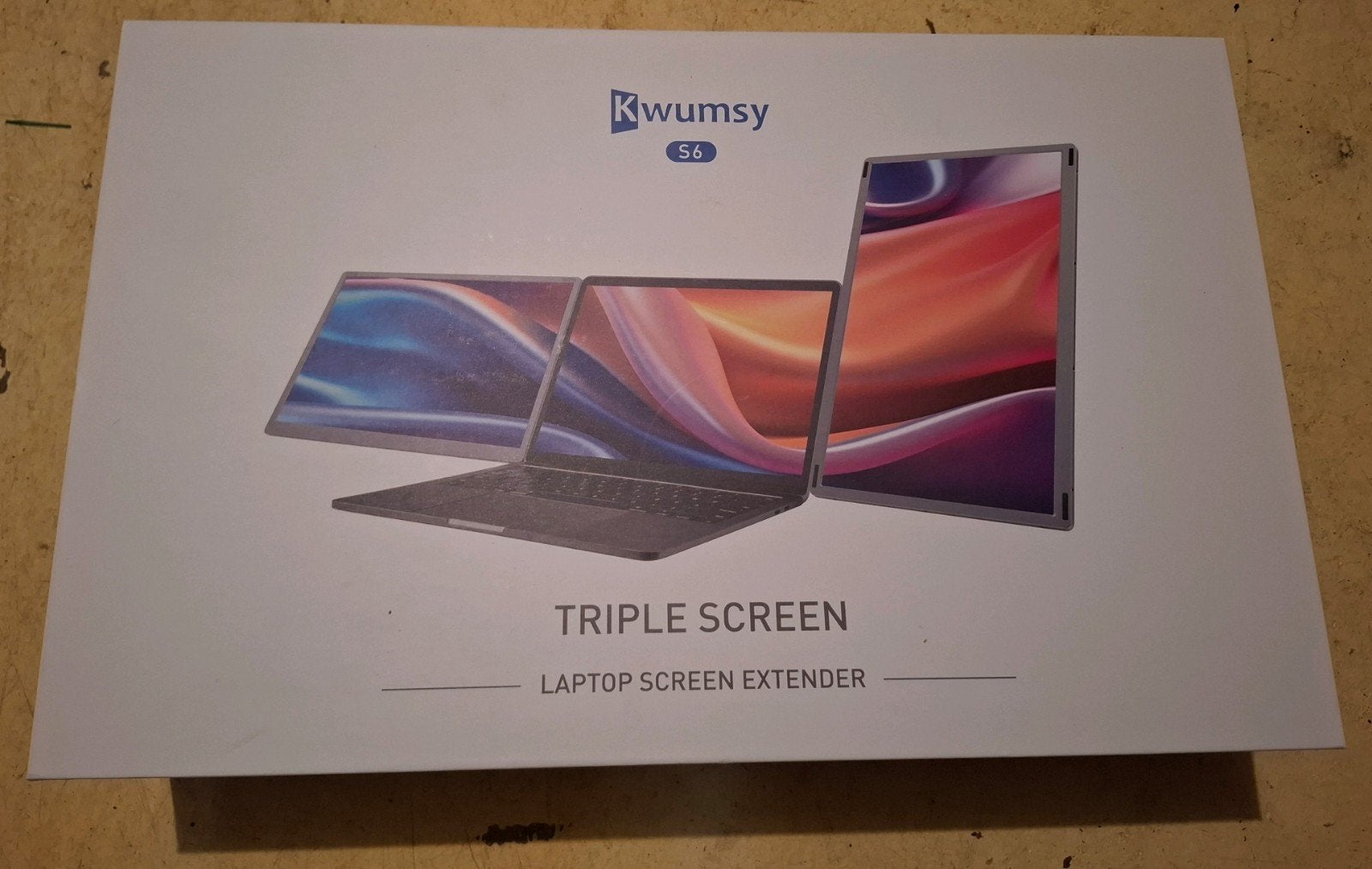 Kwumsy S6 Triple Screen Laptop Extender 15,6 inch FHD, Computers en Software, Monitoren, 15,6, IPS, HDMI, Nieuw