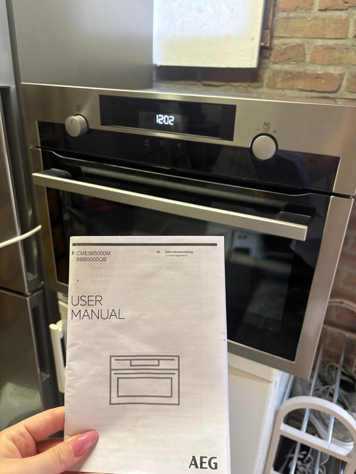 AEG Combi-oven met magnetronfunctie - Zo goed als nieuw, Ophalen, 45 tot 50 cm, Inbouw, 45 tot 60 cm