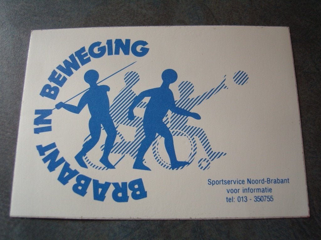 sticker brabant in beweging sportservice noord-brabant, Ophalen, Zo goed als nieuw
