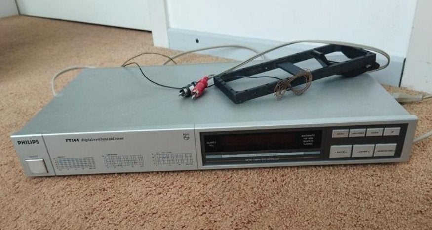 Philips FT144 FM/MW/LW tuner - 42 cm - getest en werkend, Ophalen of Verzenden, Gebruikt