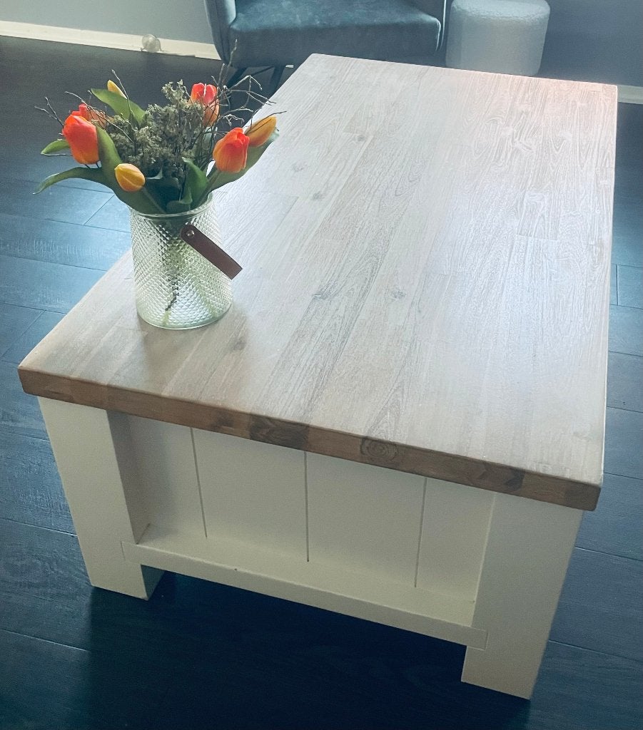 Landelijke Salontafel (Henders & Hazel stijl), 55 tot 75 cm, Zo goed als nieuw, Modern/klassiek, Rechthoekig