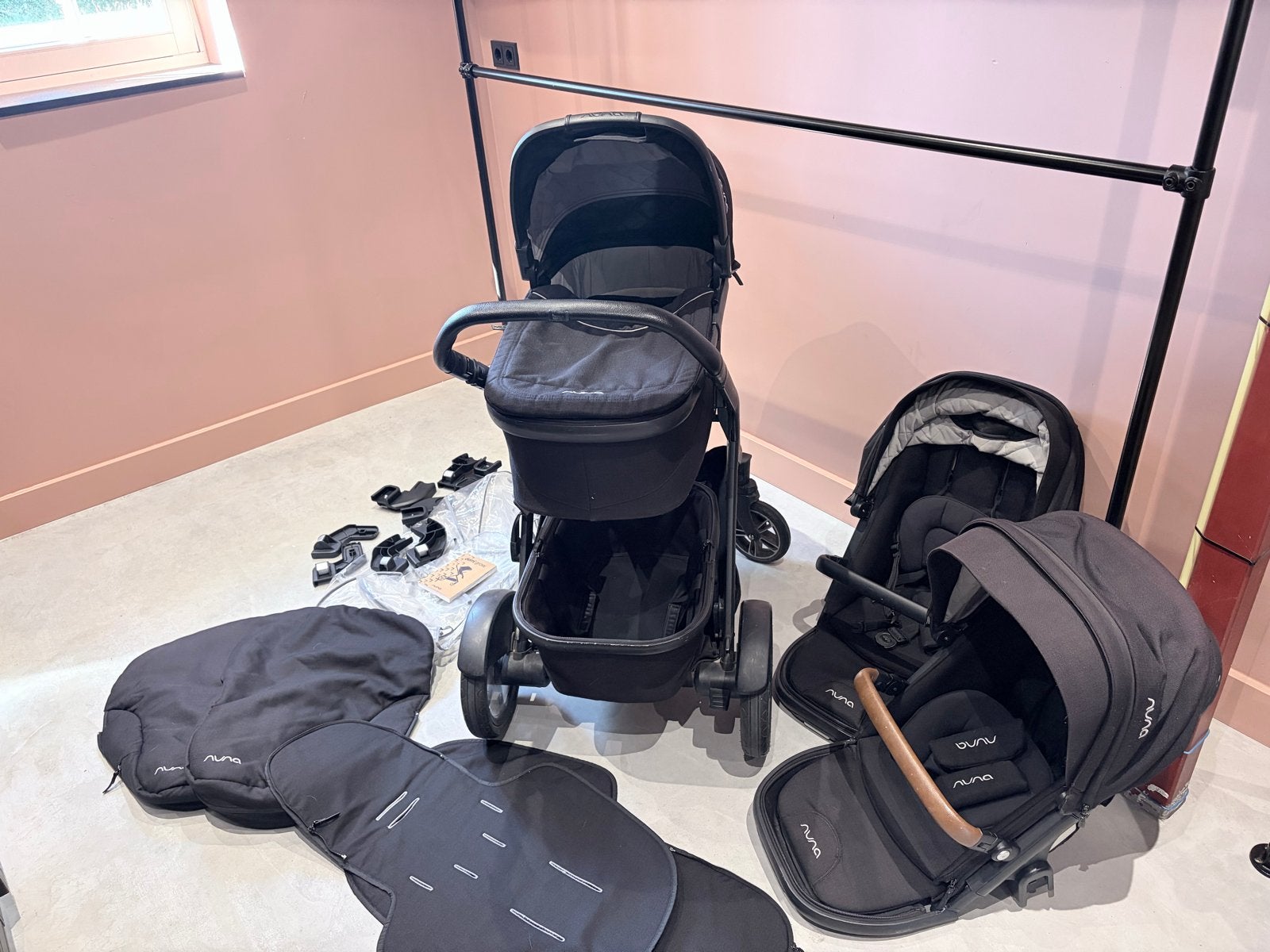 Nuna Demi Grow Kinderwagen met 2 zitjes en wieg, Gebruikt, Duowagen, Combiwagen, Ophalen