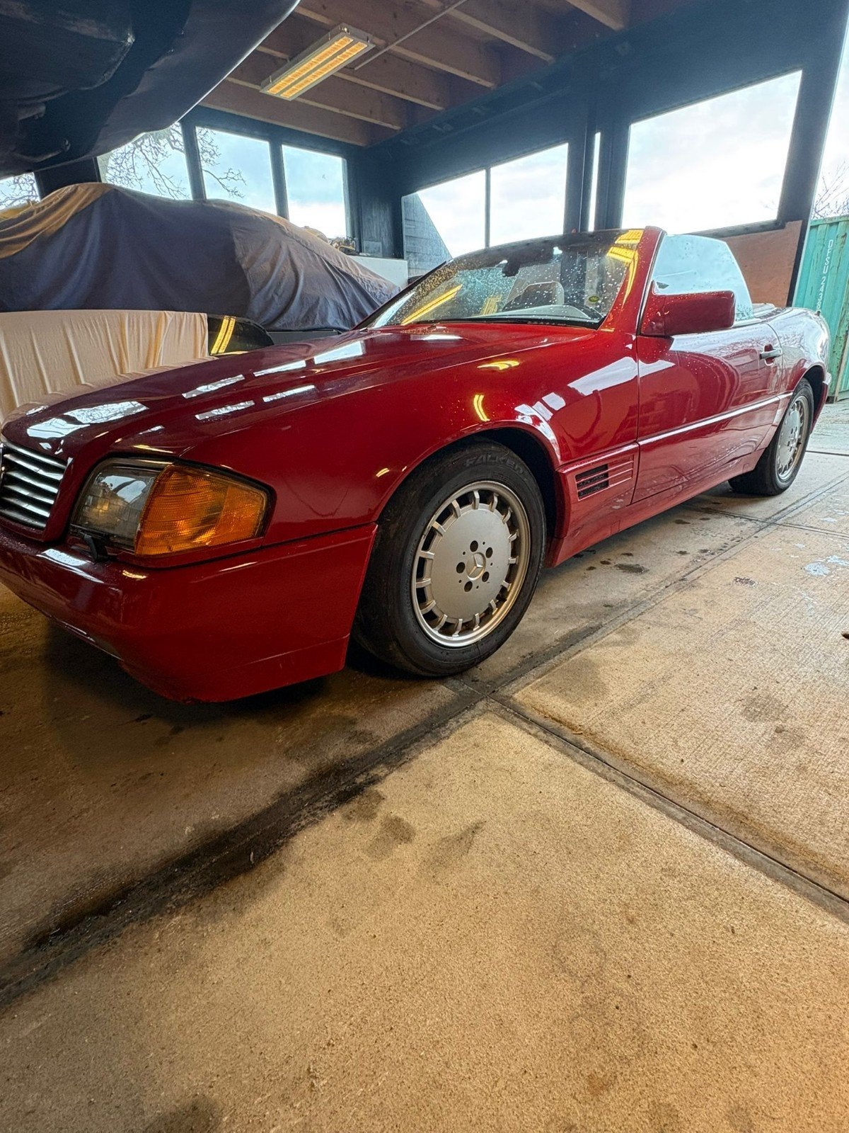 Mercedes 500 sl,v8, cabrio, koopje !, Auto's, Mercedes-Benz, Bedrijf, SL, Cabriolet, Automaat, Rood, Ophalen
