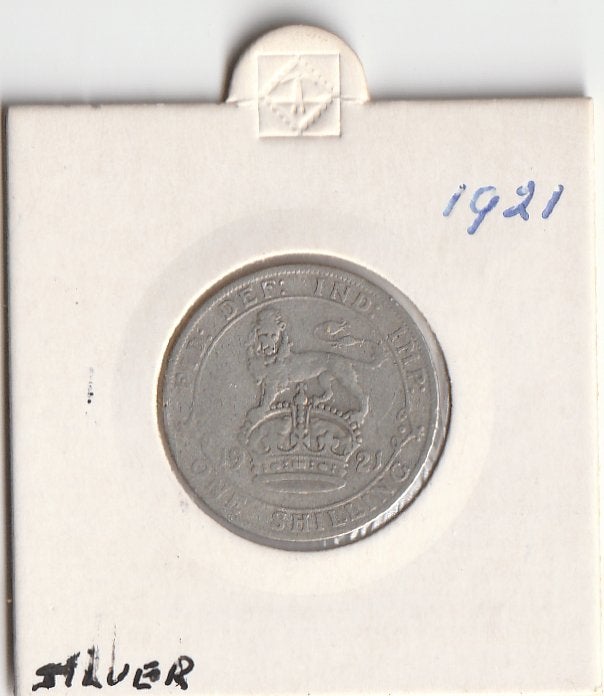 ENGELAND George V 1921 Shilling, Verzenden, Overige landen, Losse munt, Zilver