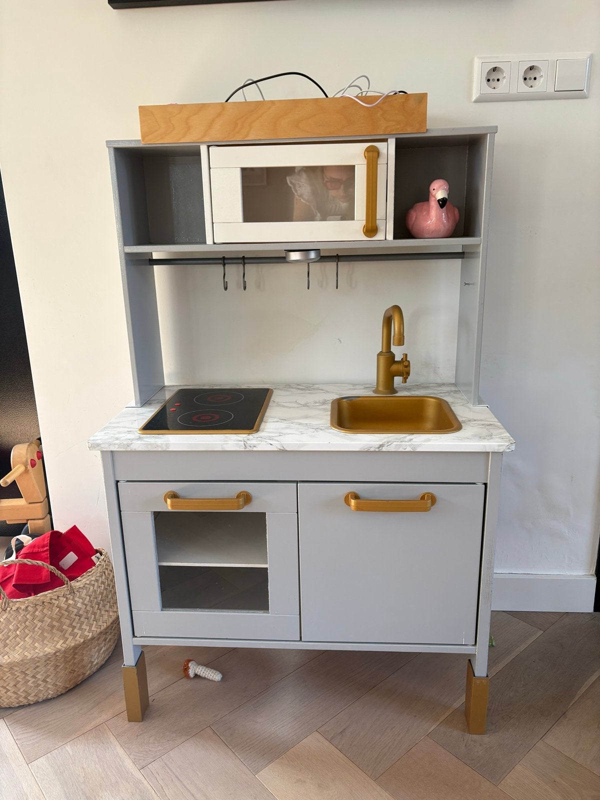 IKEA Duktig speelkeuken met gouden accenten, Ophalen, Gebruikt, Hout, Speelkeuken