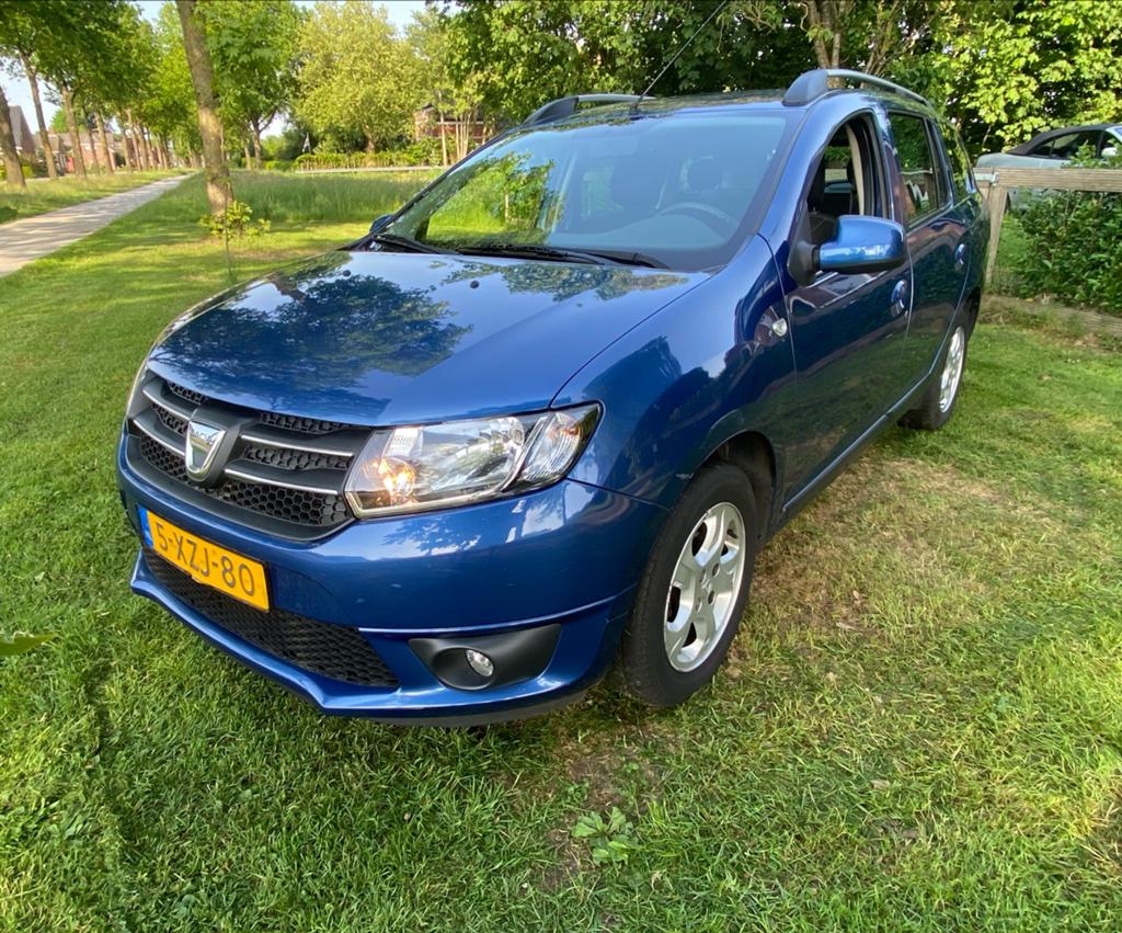 Dacia Logan 0.9 66KW TCE MCV 2014 Blauw, Auto's, Dacia, Voorwielaandrijving, 898 cc, Stof, 40 €/maand