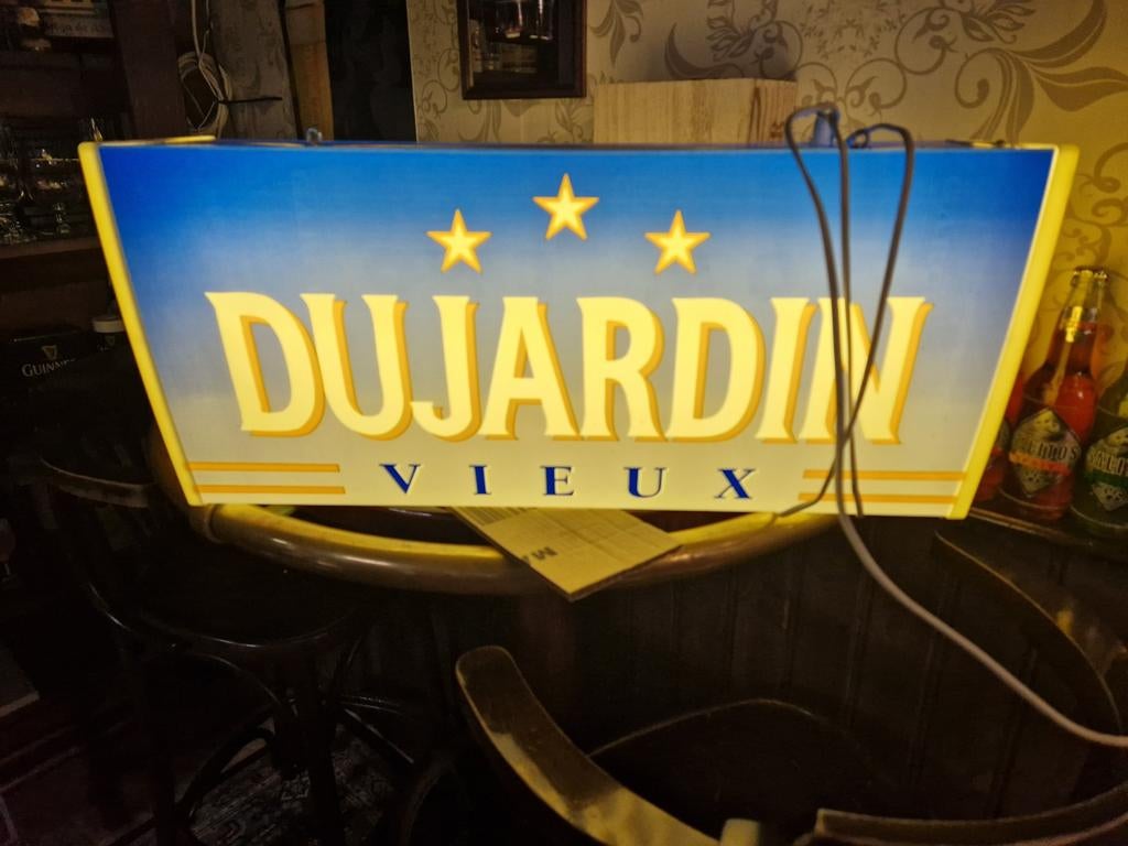 Dujardin vieux lichtreclame, Ophalen of Verzenden, Zo goed als nieuw, Lichtbak of (neon) lamp