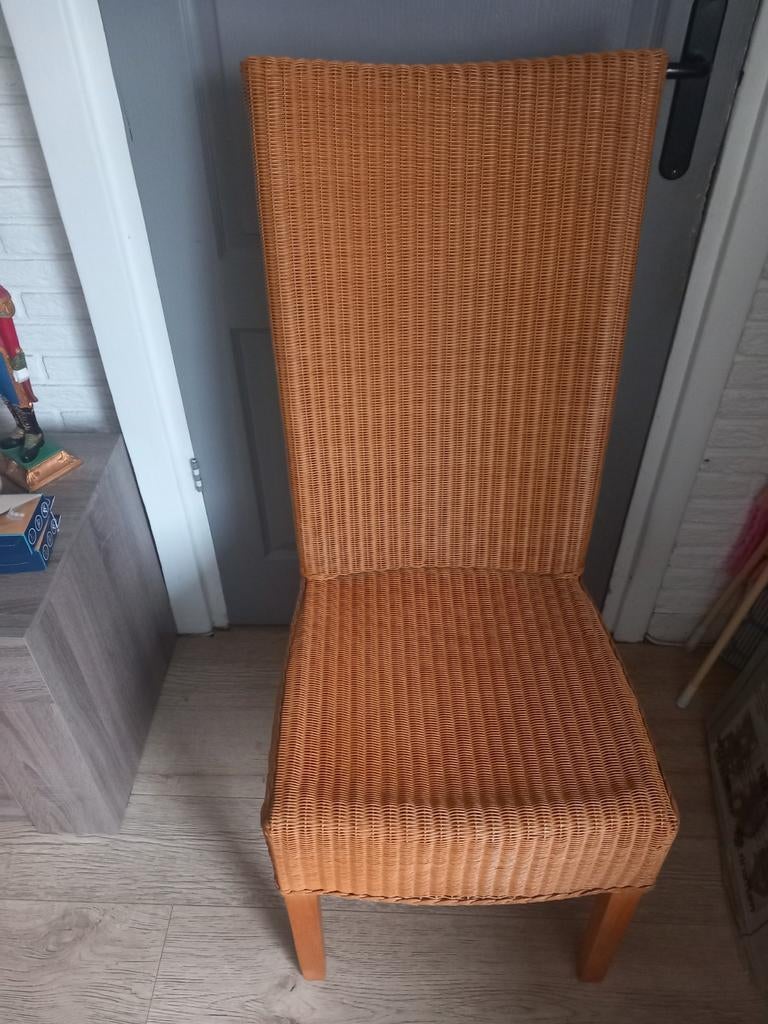 Lloyd loom eetkamerstoel, Huis en Inrichting, Ophalen of Verzenden, Bruin, Eén