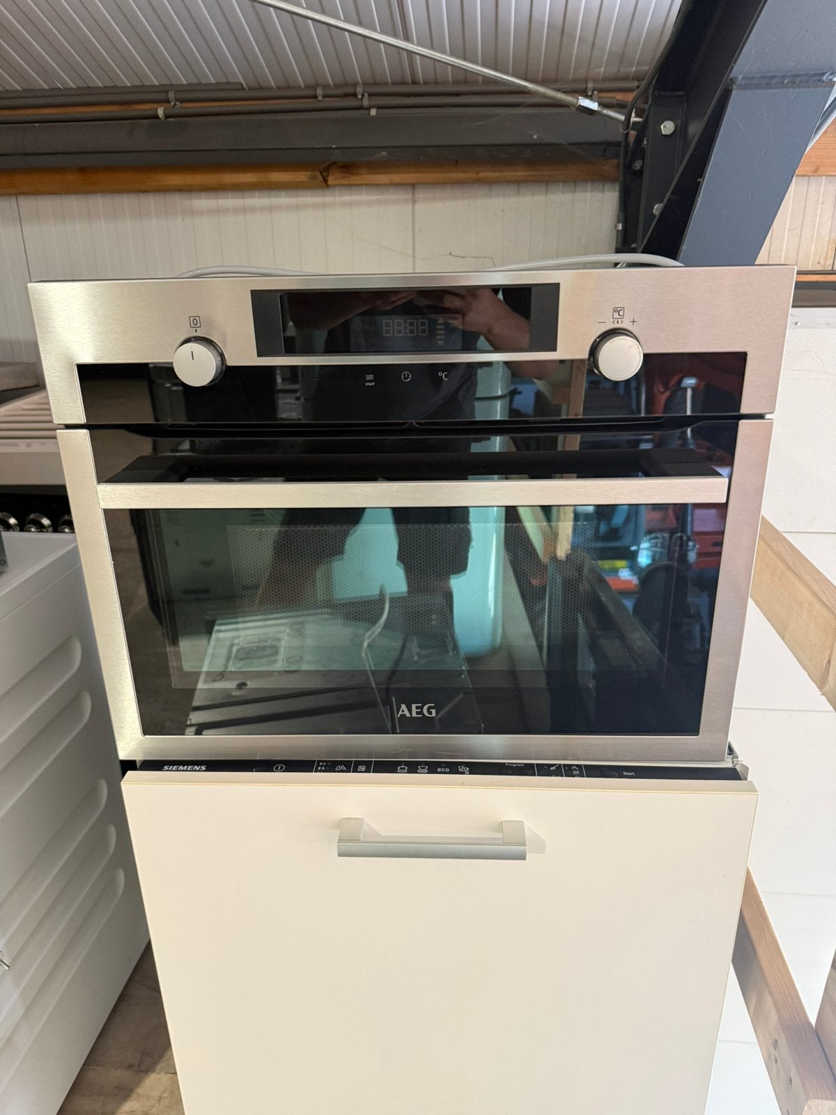 AEG Inbouw combimagnetron - Zo goed als nieuw, Witgoed en Apparatuur, Hete lucht, Ophalen of Verzenden, Zo goed als nieuw, Inbouw