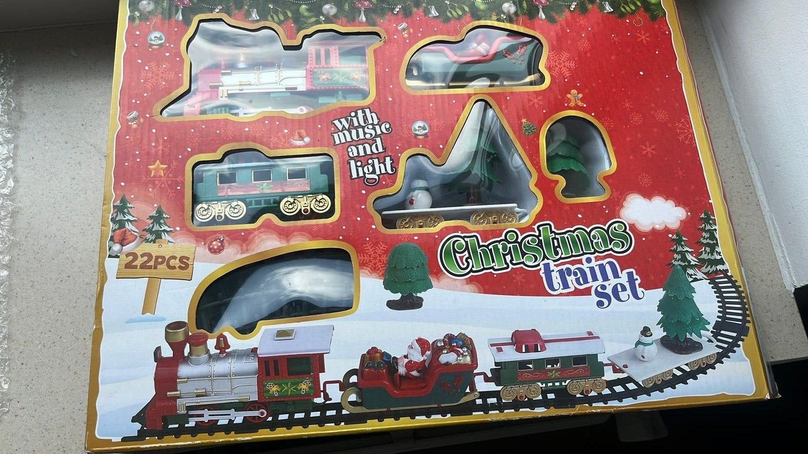Kersttrein set ho .zie omschrijving, Hobby en Vrije tijd, Overige merken, Treinset, Gelijkstroom, Nieuw